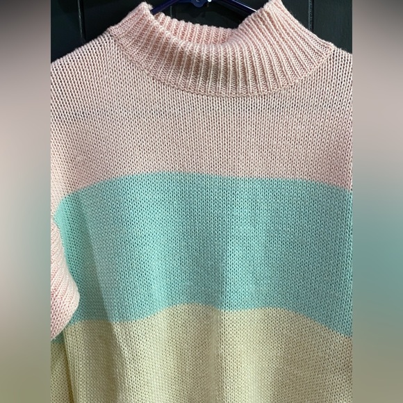 Vtg Wool Blend by Memphis Jones ‘Striped Pastels’ - Picture 11 of 13